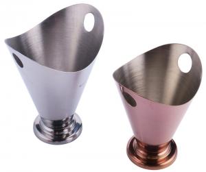 Quality Rose - gold Color Stainless Steel Chips Cup / Silver French Fries Bucket Snack Food Container for sale