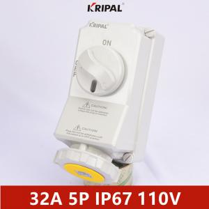 Quality 63A 3P IP67 Socket With Switches And Mechanical Interlock IEC standard for sale