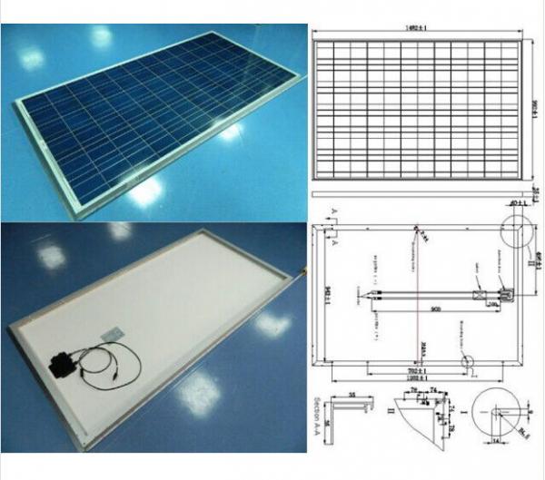 260W Roof Poly PV Module , Industrial Modular Solar Panels 2% Module Efficiency