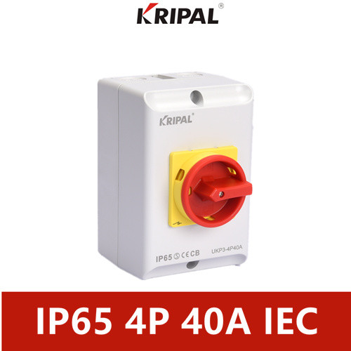 Quality KRIPAL IP65 Electrical Rotary Switches 4 Pole 40A Waterproof IEC Standard for sale