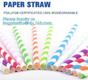 Quality Eco Friendly Disposable Dinnerware Biodegradable Paper Drinking Straw Paper Straw Bendy for sale