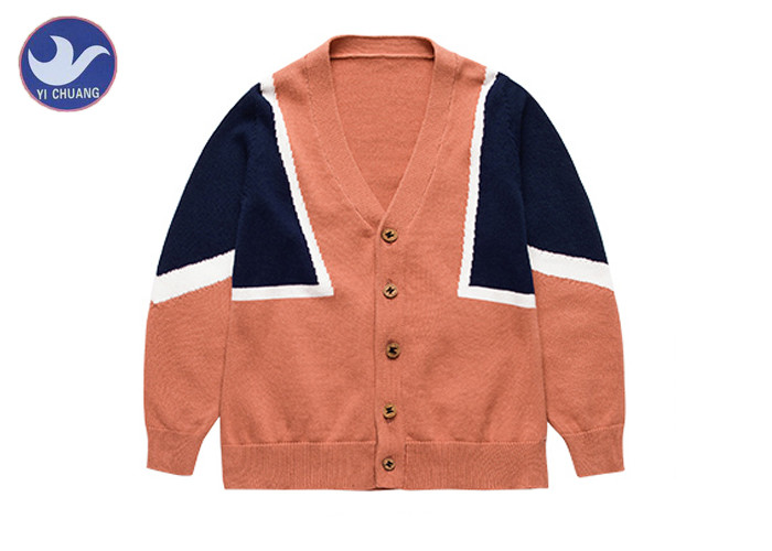 Quality Buttons Up Children's Cotton Cardigans , Long Sleeve Cardigans For Little Boys  for sale