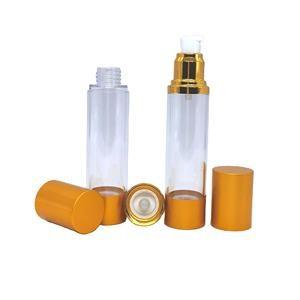 Quality Non Spill Round Airless Cosmetic Bottles Comfortable Hand Feeling for sale