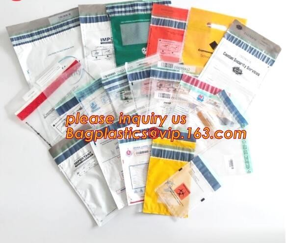 Quality Personalised Mailing Bags Bank Tamper Evident Security Secure Courier for sale