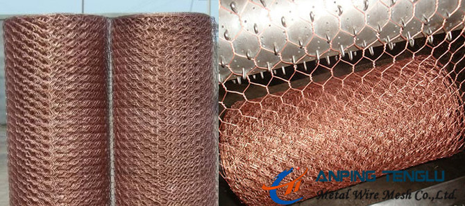 Quality Brass/Copper Hexagonal Wire Mesh, Mainly Used as Decorative Mesh for sale
