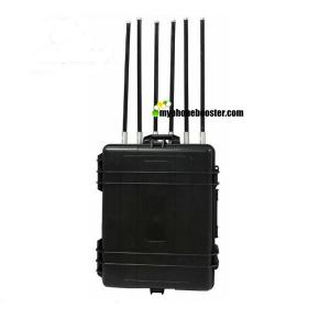 Quality 6 Chanels 600W High Power Portable Luggage Vehicle Jammer Manpack Mobile Signal Jammer Block GSM 3G 4G Wifi for Police for sale