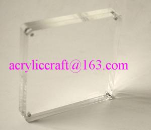 Quality Crystal clear acrylic picture frame double sided perspex photo holder for sale