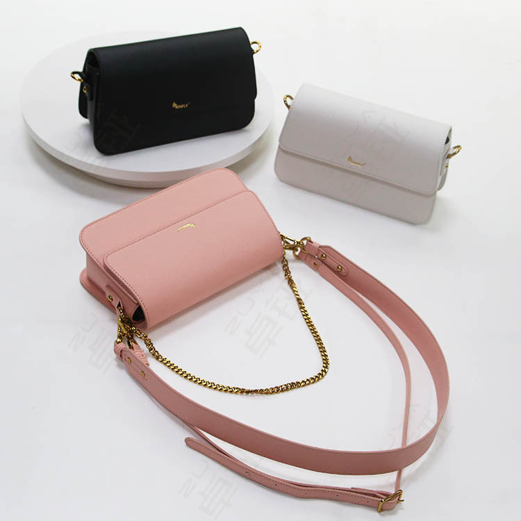 Quality Pure Color Women'S 3 Chain Handbag Leather Crossbody Bag PU Shoulder Bag Hand Bag for sale