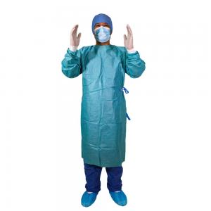 Quality SMMS SMMMS SMS Disposable Surgical Gown Green Waterproof XL M L S XXL for sale