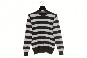 Quality Polyester Womens Striped Long Sleeve Sweater For Autumn for sale