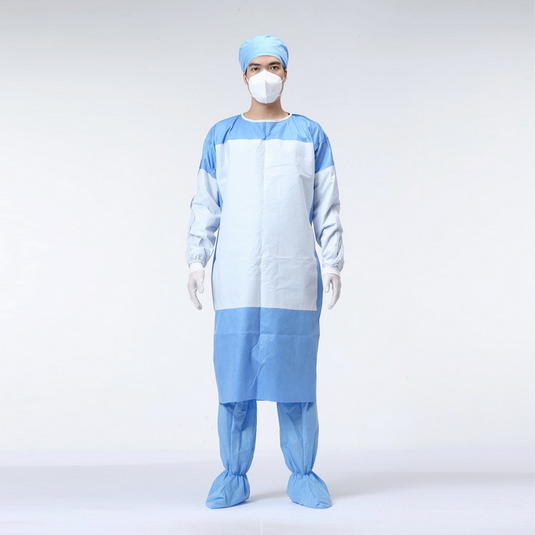 Quality Antivirus PP PE Reinforced SMS EO Sterile Surgical Gowns for sale