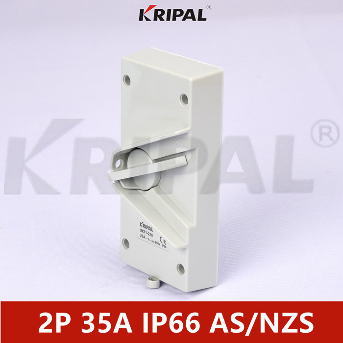 Quality IP66 2Pole Waterproof Outdoor Isolator Switch Australian standard for sale