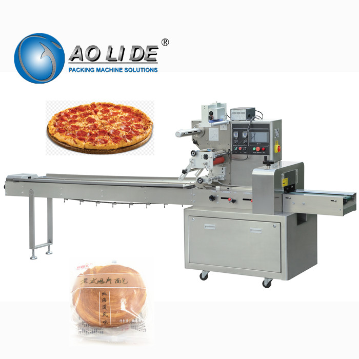 Quality Automatic Horizontal Flow Wrap Machine Rotably Small Mexican Pizza Packaging for sale
