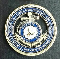 Blue United States navy seal challenge coin Metal Soft Enamel Die Casting
