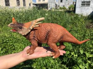 Quality L30*W10*H14 Walking Triceratops Toy / Plastic Triceratops Dinosaur Toy for sale