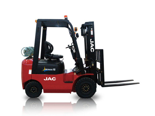 Quality JAC Gasoline Forklift Truck 1.5 Ton Lifting Capacity 3m - 6m Lift Height for sale