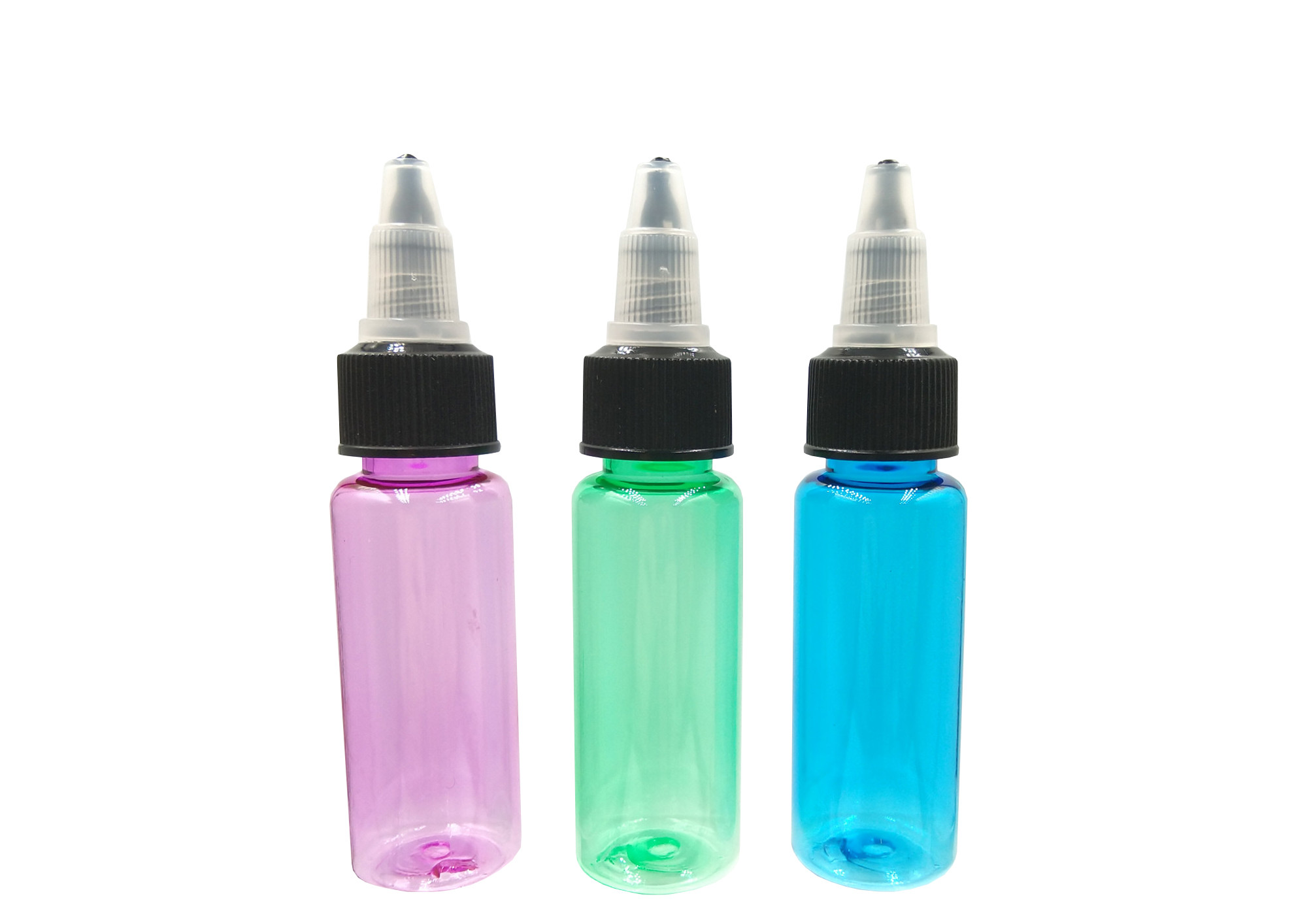 Quality Multi Colors Plastic Squeeze Dropper Bottles Purple Green With Tip Cover for sale