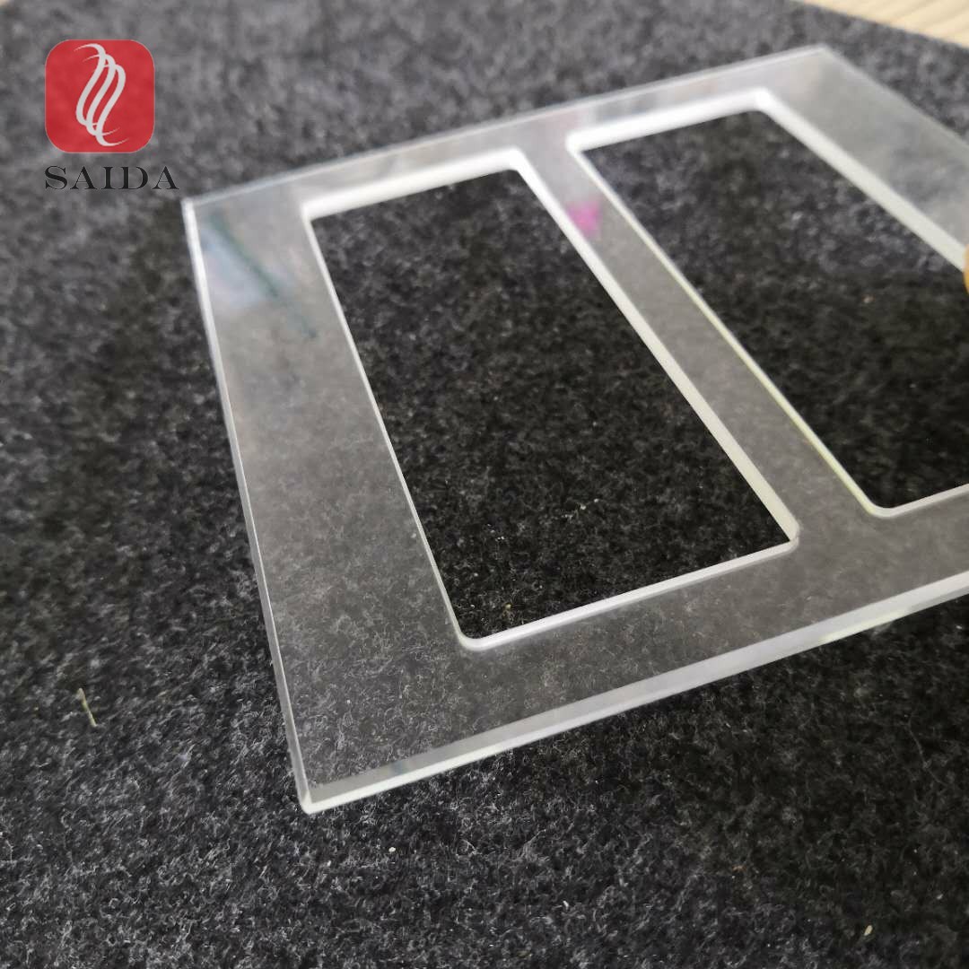 Buy cheap China factory custom 3mm tempered cut-out polished glass bezel plate for switch from wholesalers