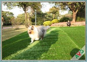 Quality Field Green / Apple Green Good Drainage Pet Artificial Grass Soft Touch Fire Resistance for sale