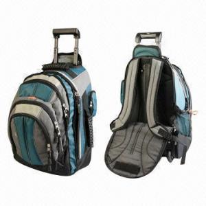Quality Wheeled Backpack with Retractable Telescoping and Double Handle for sale