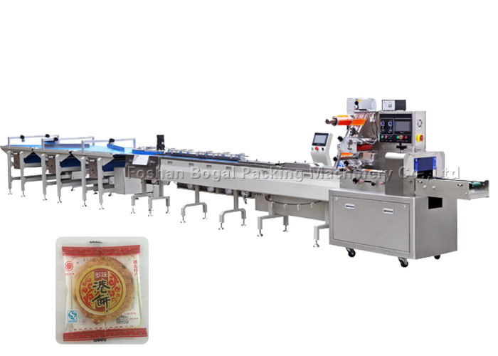 Quality Flow Packaging Machine 304 Stainless Steel Bakery Products Food Wrapping for sale