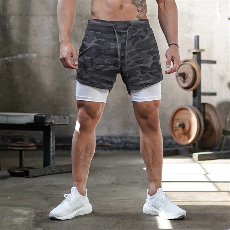 Quality Elastic Waist Compression Workout Shorts Male Mesh Athletic Shorts With Pockets for sale