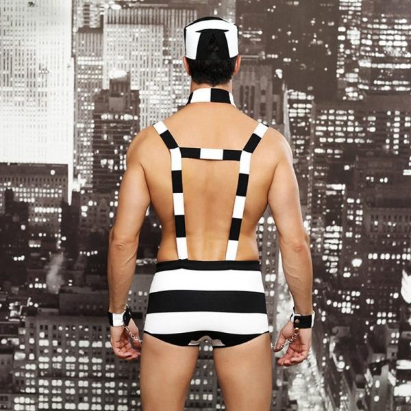 Mens Role Play Costumes Outfit Hot Erotic Sexy Prisoner Cosplay for Man′s Lingerie