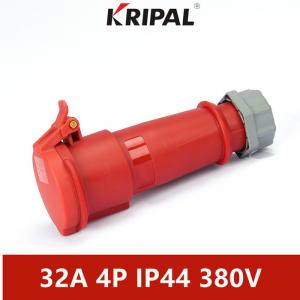 Quality IP44 32A 380V 4 Pole Industrial Socket Plug Connector Waterproof for sale