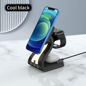 Quality Desktop Qi Wireless Fast Charger Stand 3 In 1 Wireless Charging Dock Station for sale