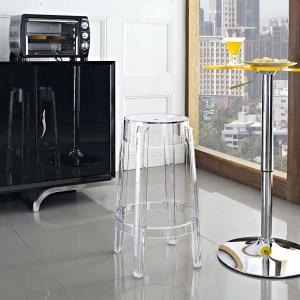 Quality ROHS Modern Clear Acrylic Counter Stool Chairs Fully Assembled For Backyard for sale