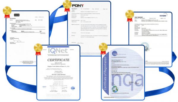 Certificates of Rubber Products