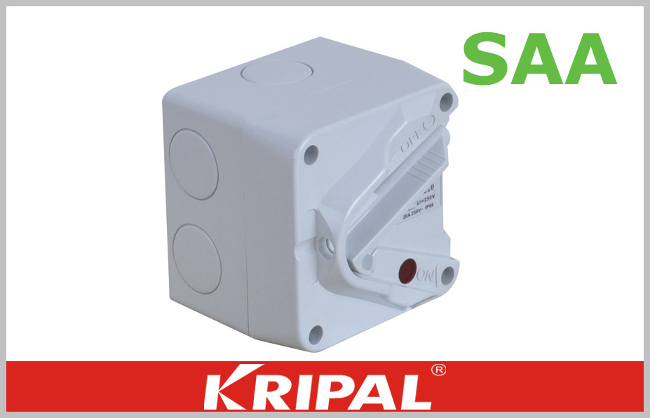 Quality UKF4 series SAA Australian IP66 Waterproof Mini Isolator Switch / Isolating Switch 2 Position for sale