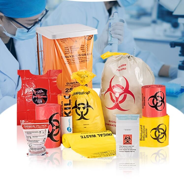 Quality Biodegradable Autoclavable Biohazard Bags Biological Hazard Polythene Material for sale