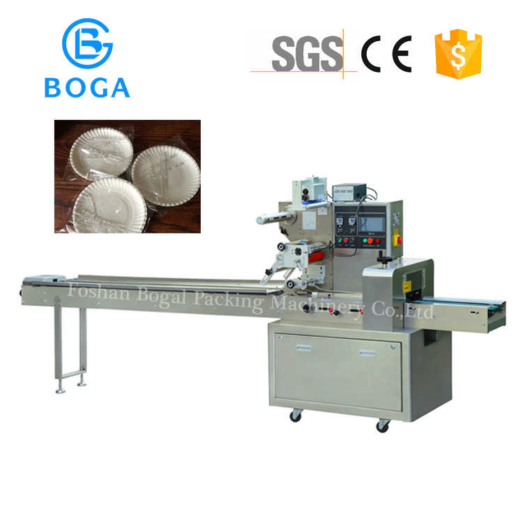 Quality Flow Dessert Paper Plate Packing Machine Multi Functional Packaging for sale