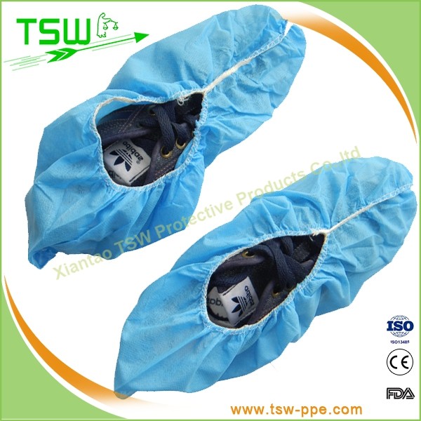Quality Waterproof 45gsm PP Nonwoven Anti Skid Shoe Cover for sale