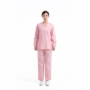 Quality 35% Polyester 65% Cotton Scrub Suit Uniforms Female for sale