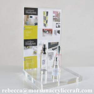 Quality OEM retail counter POS clear acrylic display stand for cosmetic for sale