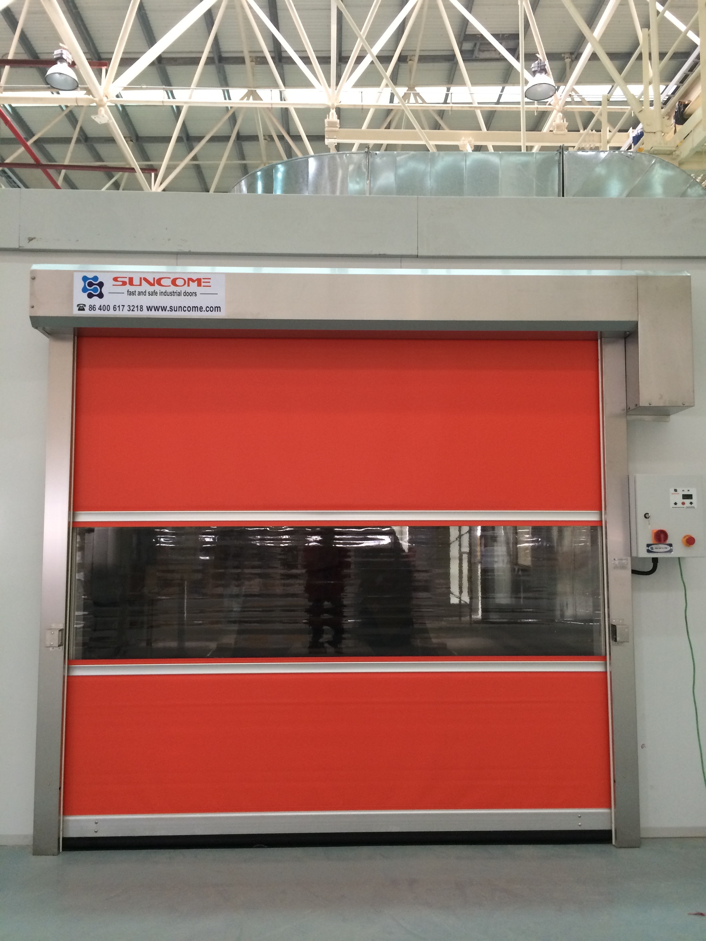 Quality Automatic Industrial High Speed Shutter Door , 1.2mm PVC Curtain Thickness for sale
