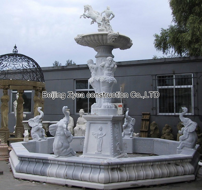 Quality Large white marble fountain for sale