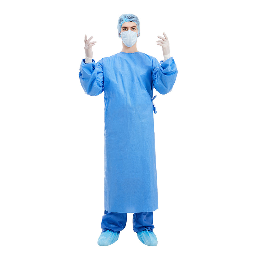 Quality 45gsm Disposable Sterile Nonwoven Surgical Gown for sale