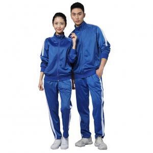 Quality 2 Zip Pockets Clinquant Velvet Sportswear Tracksuits Fall Running Set for sale