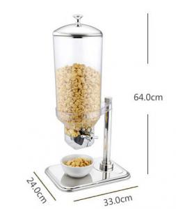 Quality 7L Single Cereal Dispenser Stainless Steel Cookwares L240*W330*H640mm for sale