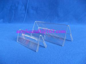 Quality Customized Plexiglass Name Card Holder Acrylic Supermarket Price Label Tag Holder for sale