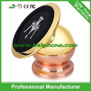 Quality Gold Metal 360 Degree Rotation Magnetic Car Mount Universal Mobile Phone car holder for sale