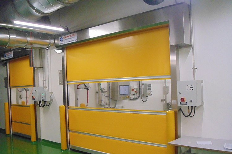 Quality Industrial PVC High Speed Shutter Door Interior 304 Stainless Steel Frame for sale