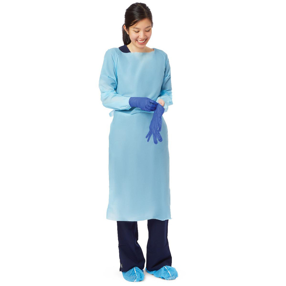 Quality Water Repellent Disposable CPE Gowns Long Sleeve Apron for sale
