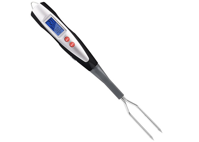 Quality Grilling Barbecue Digital Meat Fork Thermometer With LED Screen / Ready Alarm for sale