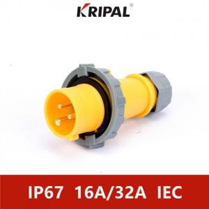 Quality IP67 220V Three Phase Industrial Plug Socket Dustproof IEC standard for sale