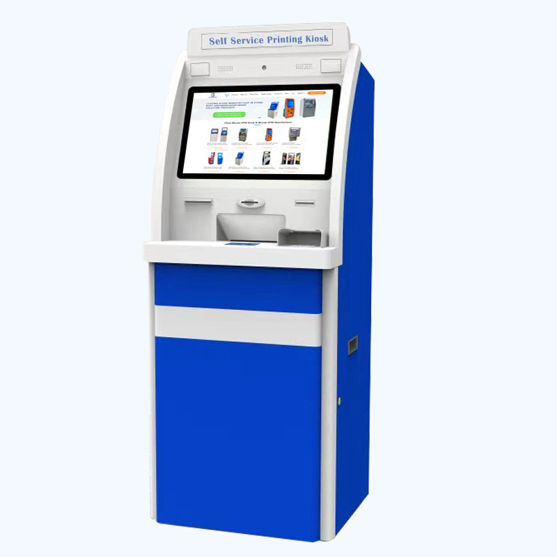 Quality Elegant Antirust 19inch Self Service Printing Kiosk With 1000 Sheets Paper Tray for sale