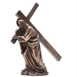 Quality Religion Large metal Jesus cross bronze sculpture,customized bronze statues, China sculpture supplier for sale